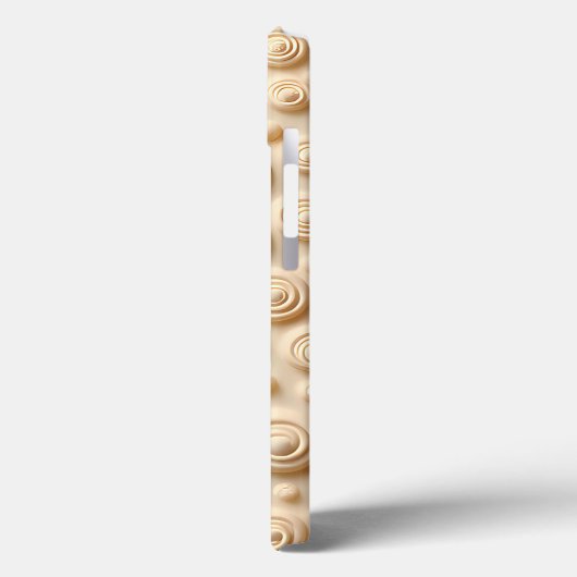 Beige Spiral Pattern iPhone Case Aesthetic Style Case-Mate iPhoneケース (裏面 / 左)