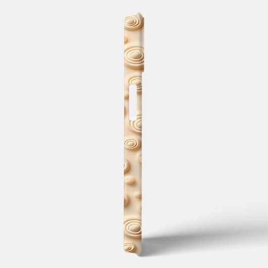 Beige Spiral Pattern iPhone Case Aesthetic Style Case-Mate iPhoneケース (裏面 / 右)
