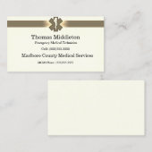 Beige Star of Life EMS / EMTカー連絡ド 名刺 (正面/裏面)