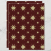 Beige Stars on Maroon scrapbook paper (正面/裏面)