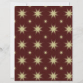 Beige Stars on Maroon scrapbook paper (裏面)