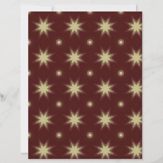 Beige Stars on Maroon scrapbook paper (正面)