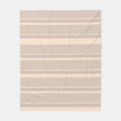 Beige Stripes フリースブランケット (正面)
