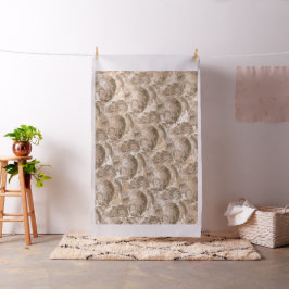 Beige Swirl Wallpaper. Coral Leaf Textile ファブリック