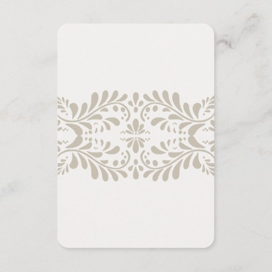 Beige Talaveraタイルレジストリカードの挿入 エンクロージャーカード (裏面)