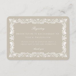 Beige Talaveraタイルレジストリカードの挿入 エンクロージャーカード