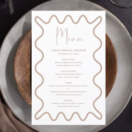 Beige Taupe波形メ縁どニューカード（名前あり）