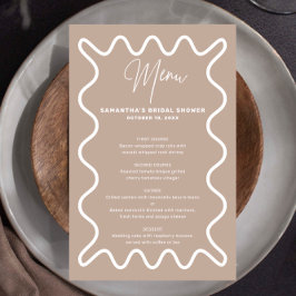 Beige Taupe波形メ縁どニューカード（名前あり）