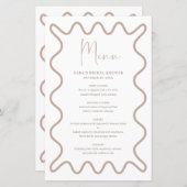 Beige Taupe波形メ縁どニューカード(名前あり) (正面/裏面)