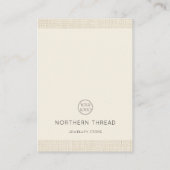 Beige Textured Earring Display Card 名刺 (裏面)