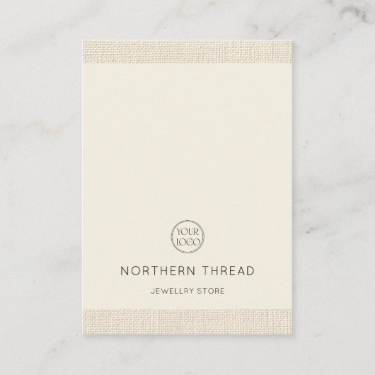 Beige Textured Earring Display Card 名刺 (裏面)
