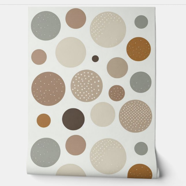 Beige Tone Bubbles 壁紙 (ほどく)