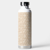 Beige Triangles Pattern Water Bottle ウォーターボトル (左面)
