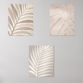 Beige Tropical Leaf Set – Japandi Art (正面)