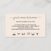 Beige underwear fashion shop Lingerie 名刺 (裏面)
