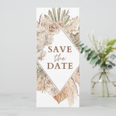 Beige Watercolor Boho Save Date Wedding Invitation 招待状 (スタンド正面)