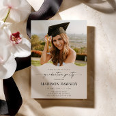 Beige Wave Graduation Party Invite Announcement 招待状