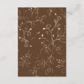 Beige Wild Flowers Wedding Details エンクロージャーカード (裏面)