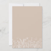 Beige Wildflowers Bridal Shower Invitation 招待状 (裏面)