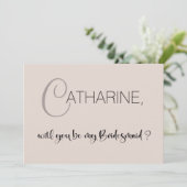 Beige Will be my Bridesmaid proposal 招待状 (スタンド正面)