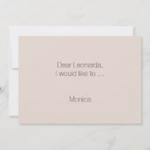 Beige Will be my Bridesmaid proposal 招待状 (裏面)