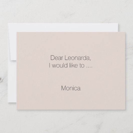 Beige Will be my Bridesmaid proposal 招待状 (裏面)