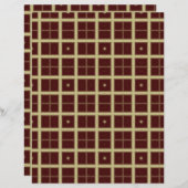 Beige Windowpane on Maroon Scrapbook Paper (正面/裏面)