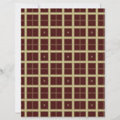 Beige Windowpane on Maroon Scrapbook Paper (裏面)