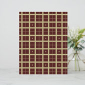 Beige Windowpane on Maroon Scrapbook Paper (スタンド正面)