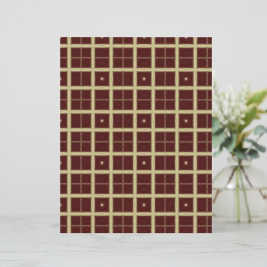 Beige Windowpane on Maroon Scrapbook Paper (スタンド正面)