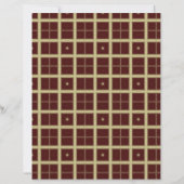 Beige Windowpane on Maroon Scrapbook Paper (正面)