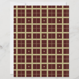 Beige Windowpane on Maroon Scrapbook Paper