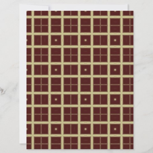 Beige Windowpane on Maroon Scrapbook Paper (正面)