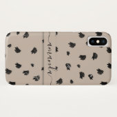 beige_with名のブラシストローク水玉模様 Case-Mate iPhoneケース (裏面(横))