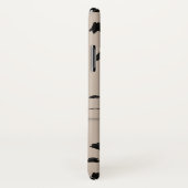 beige_with名のブラシストローク水玉模様 Case-Mate iPhoneケース (裏面/右)