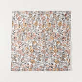 beige woman fun breast タペストリー (正面(横))