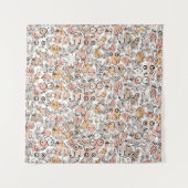 beige woman fun breast タペストリー (正面)