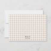 Beige Woodland Hare Bunnies Wedding RSVP Card (裏面)