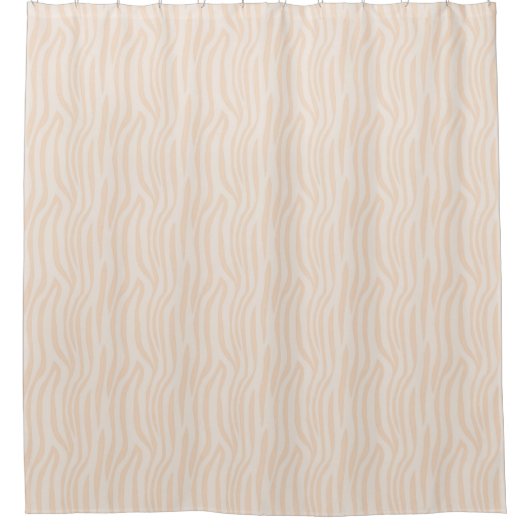Beige Zebra Pattern Shower Curtain シャワーカーテン (正面)