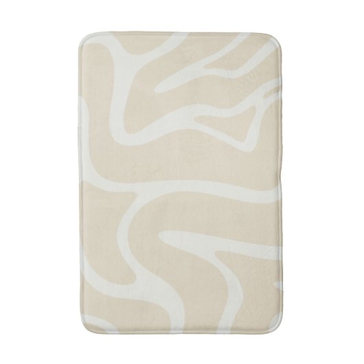 BeigeCream Organic Contemporary Minimalistic バスマット (正面縦)