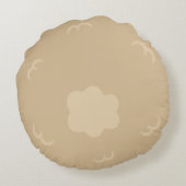 Beiges Schaf - personalisierbares Kinderkissen ラウンドクッション (裏面)