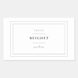 Beignet Food Labelスタンプ 長方形シール