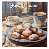 Beignets New Orleans Baked Sweet Treat Kitchen タイル (正面)