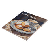 Beignets New Orleans Cuisine Baked Dessert Kitchen タイル (側面)