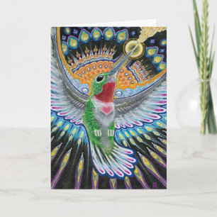 Beija Flor ("花Kisser"の)のハチドリの絵画 カード
