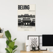 Beijing Architecture Art Print, Forbidden City ポスター (ホームオフィス)