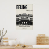Beijing Architecture Art Print, Forbidden City ポスター (キッチン)