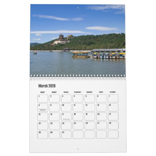 Beijing-China Calendar カレンダー (3月 2026)