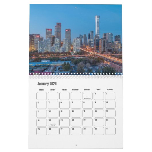Beijing-China Calendar カレンダー (1月 2026)