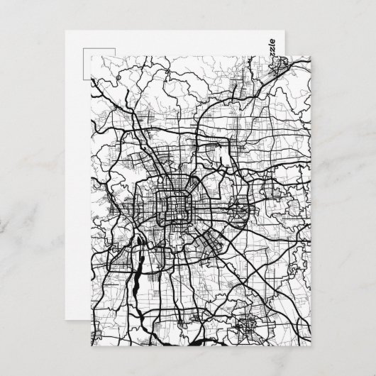 Beijing China Map ポストカード (正面/裏面)